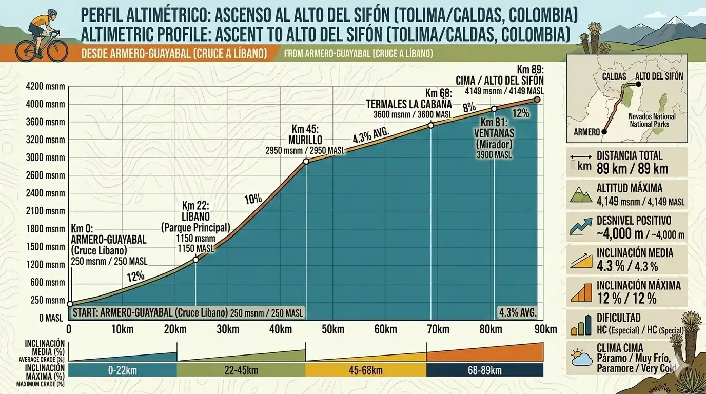 Altimetría Alto del Sifón